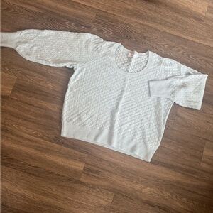 Old Navy Soft Blue Textured Scoop Neck Sweater